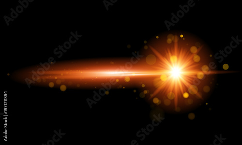 Dynamic flare a vibrant burst of light and color in darkness