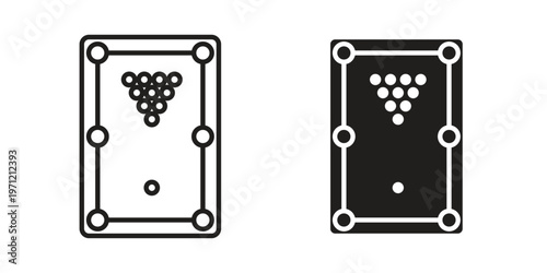 Pool table icon concepts pack. icon set vector illustrations eps10