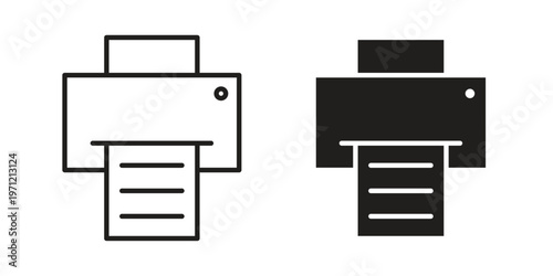 Print icon concepts pack. icon set vector illustrations eps10