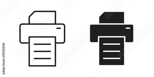 Printer icon concepts pack. icon set vector illustrations eps10