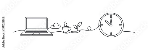 An AI powered business automation scene featuring a small office team working together around a large smart gear and a floating dashboard panel, using