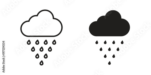 Rain icon concepts pack. icon set vector illustrations eps10