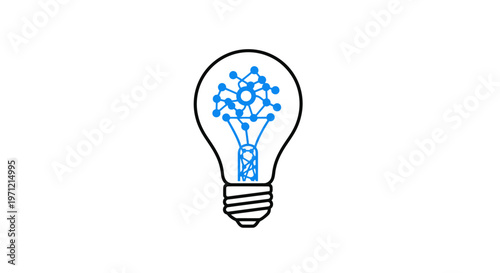 Conceptual illustration depicting innovation, ideas, and the synergy of technology