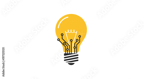 Conceptual illustration of an illuminated light bulb representing innovative technology