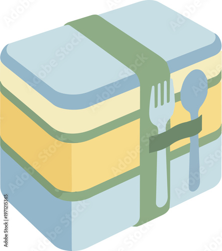 Lunch Box with Utensils.
