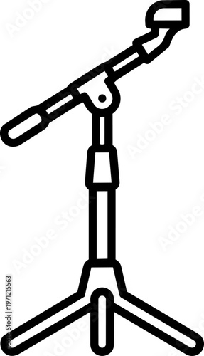 Microphone on a stand.