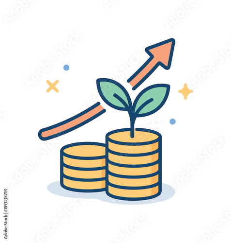 Financial growth and long term investment strategy in personal or business context highlighting stability and gradual wealth building, a stack of