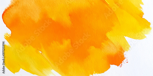 An abstract yellow watercolor background featuring a vintage grunge paper texture with orange paint splashes and red flame patterns resembling a hot sunlit inferno