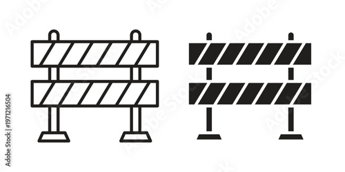 Roadblock icon concepts pack. icon set vector illustrations eps10