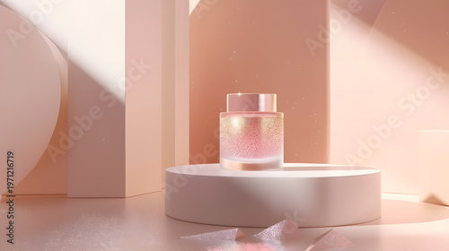3D Mock up cosmetic jar 