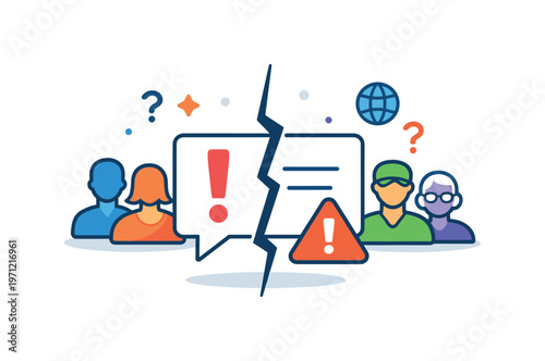 Context collapse and mixed audience communication focused on content being seen by unintended or diverse groups leading to misinterpretation, a single