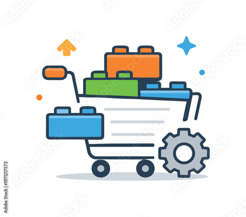 Composable commerce and modular e-commerce systems enabling flexible storefront and backend integrations, a shopping cart combined with