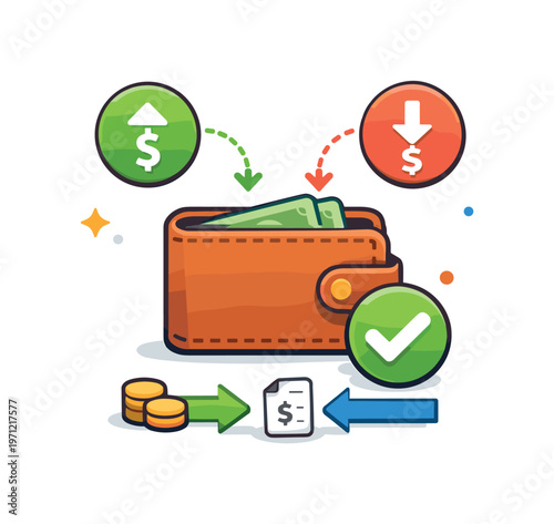 Cash flow clarity and real-time tracking of incoming and outgoing money for better financial decision making in personal or business finance, a simple