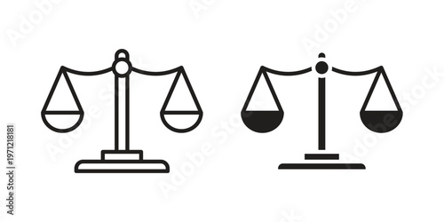 Scales of justice icon concepts pack. icon set vector illustrations eps10