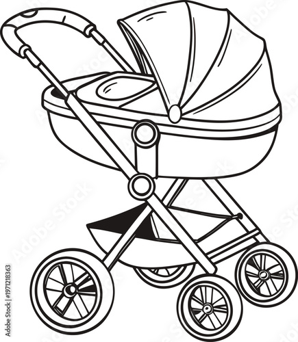 baby carriage vector illustration