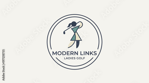 Modern Links Ladies Golf Logo.