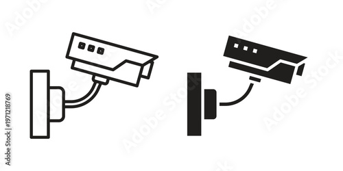 Security camera icon concepts pack. icon set vector illustrations eps10