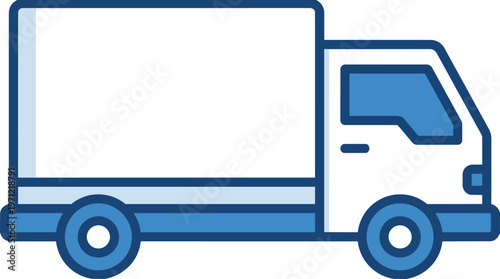 Delivery truck side view.