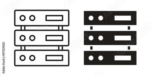 Server icon concepts pack. icon set vector illustrations eps10