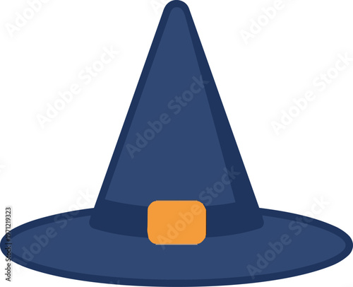 Blue Witch Hat Illustration.