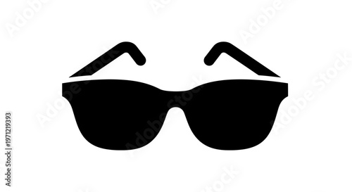Silhouette of Stylish Sunglasses for Vision Protection and Fashion Statement in Black and White