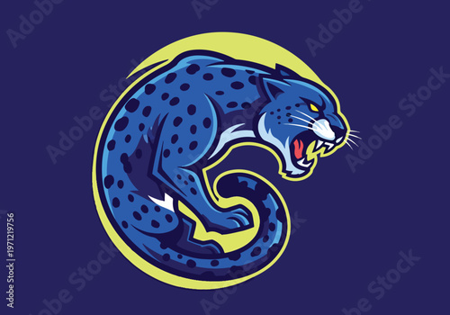 Blue panther mascot for esports team: Gaming logo - Gaming Mascot - esport mascot vector illustration  Logo, Mascot, E-Sport, vector mascot - Mascot Logo