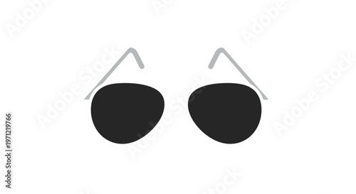 Minimalist Sunglasses Illustration: A Graphic Representation of Eyewear and Vision