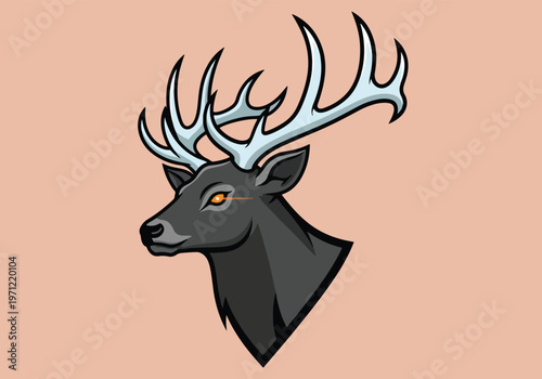 Stag head mascot logo vector design: Gaming logo - Gaming Mascot - esport mascot vector illustration  Logo, Mascot, E-Sport, vector mascot - Mascot Logo