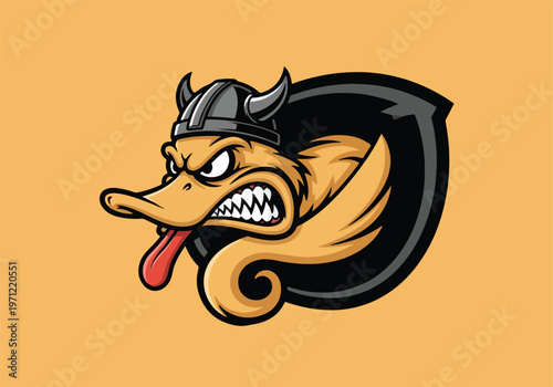 Angry viking duck mascot for gaming teams: Gaming logo - Gaming Mascot - esport mascot vector illustration  Logo, Mascot, E-Sport, vector mascot - Mascot Logo