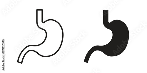 Stomach icon concepts pack. icon set vector illustrations eps10