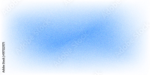 Abstract gradient shape with noise, blue blurred grainy color gradation, vibrant design element.