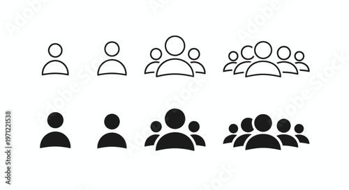 Group of people icons representing a large audience or meeting assembly.