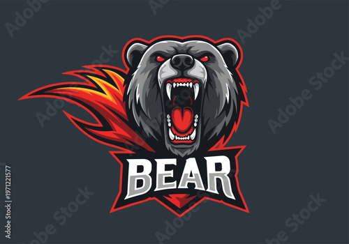 Fierce bear head esports gaming mascot: Gaming logo - Gaming Mascot - esport mascot vector illustration  Logo, Mascot, E-Sport, vector mascot - Mascot Logo