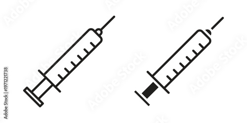 Syringe injection icon concepts pack. icon set vector illustrations eps10