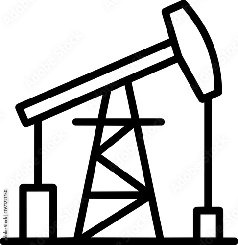 Oil Pump Jack Illustration.