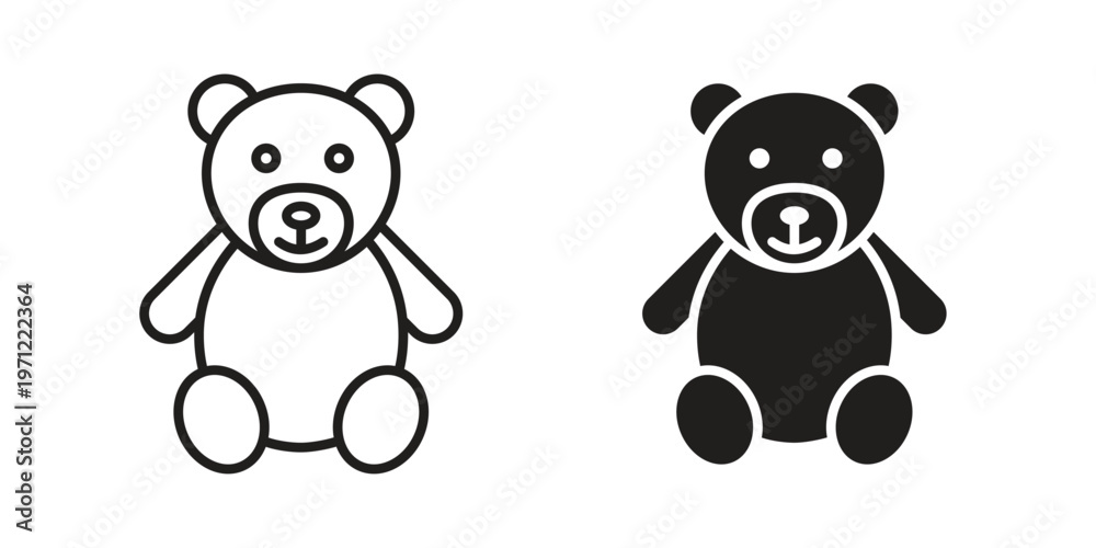 Obraz premium Teddy bear icon concepts pack. icon set vector illustrations eps10