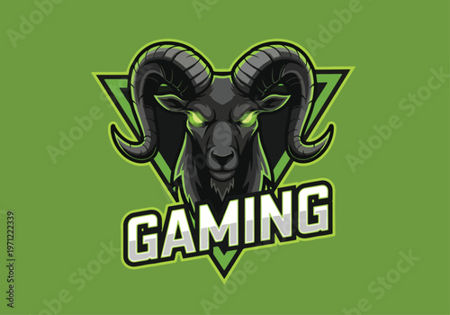 Aggressive ram head gaming mascot logo: Gaming logo - Gaming Mascot - esport mascot vector illustration  Logo, Mascot, E-Sport, vector mascot - Mascot Logo