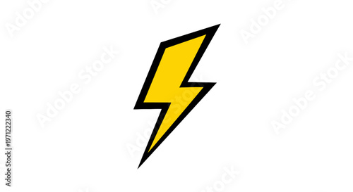 Free Download A striking illustration of a stylized yellow lightning bolt icon on a white backdrop - GFXLoad