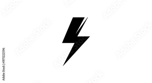 Black lightning bolt symbol against a stark white backdrop for branding and graphic use Free Download Black lightning bolt symbol against a stark white backdrop for branding and graphic use - GFXLoad