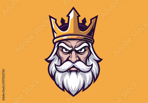 Angry king mascot logo vector illustration: Gaming logo - Gaming Mascot - esport mascot vector illustration  Logo, Mascot, E-Sport, vector mascot - Mascot Logo