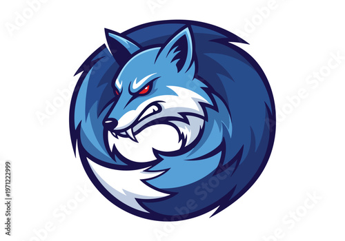 Blue wolf head mascot logo for gamers: Gaming logo - Gaming Mascot - esport mascot vector illustration  Logo, Mascot, E-Sport, vector mascot - Mascot Logo