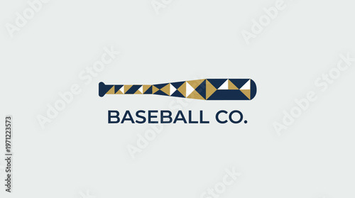Baseball Bat Sports Equipment Logo.
