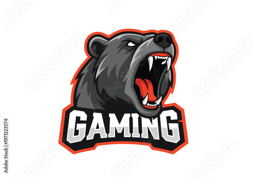 Aggressive bear mascot logo for gaming: Gaming logo - Gaming Mascot - esport mascot vector illustration  Logo, Mascot, E-Sport, vector mascot - Mascot Logo