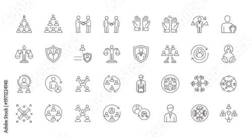 Collection of assorted gray vector icons for UI design and resources.
