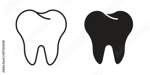 Tooth icon concepts pack. icon set vector illustrations eps10