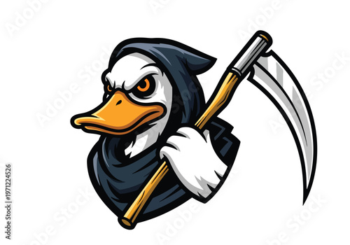 Duck grim reaper mascot holding a scythe: Gaming logo - Gaming Mascot - esport mascot vector illustration  Logo, Mascot, E-Sport, vector mascot - Mascot Logo