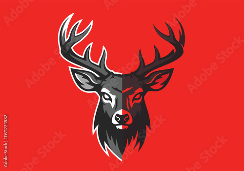Deer head with antlers mascot vector illustration: Gaming logo - Gaming Mascot - esport mascot vector illustration  Logo, Mascot, E-Sport, vector mascot - Mascot Logo
