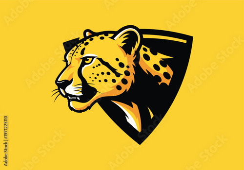 Cheetah mascot head on shield vector illustration: Gaming logo - Gaming Mascot - esport mascot vector illustration  Logo, Mascot, E-Sport, vector mascot - Mascot Logo