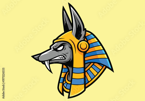 Egyptian god Anubis head logo: Gaming logo - Gaming Mascot - esport mascot vector illustration  Logo, Mascot, E-Sport, vector mascot - Mascot Logo