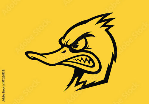 Angry duck face logo illustration: Gaming logo - Gaming Mascot - esport mascot vector illustration  Logo, Mascot, E-Sport, vector mascot - Mascot Logo